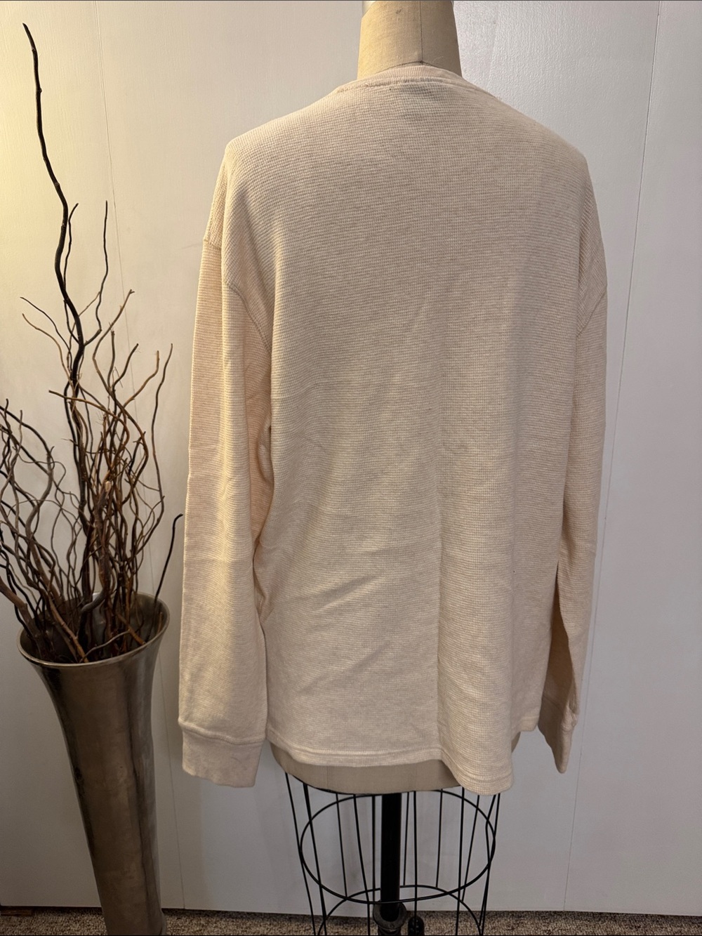 Polo by Ralph Lauren Cream Crewneck Sweater with Embroidered Pony - Picture 3 of 5